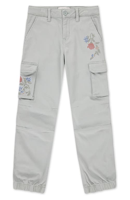 Abercrombie Girls Embroidered Cargo Joggers In Gray