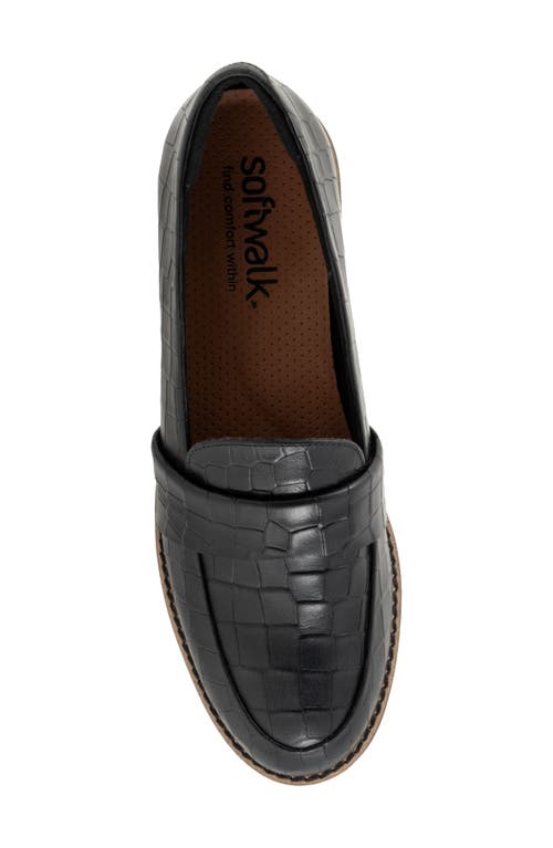 Softwalk ® Walsh Loafer In Black Croco