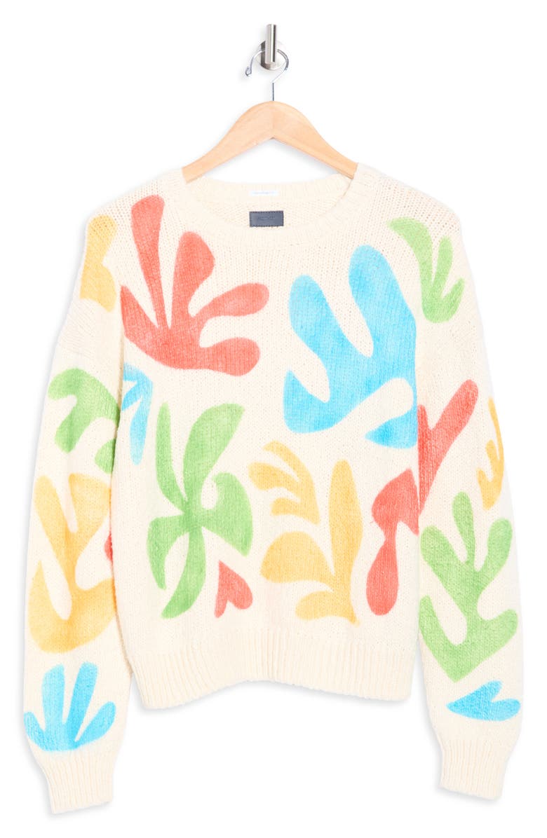 MOTHER The Jumper Sweater, Alternate, color, A Monstera Moment