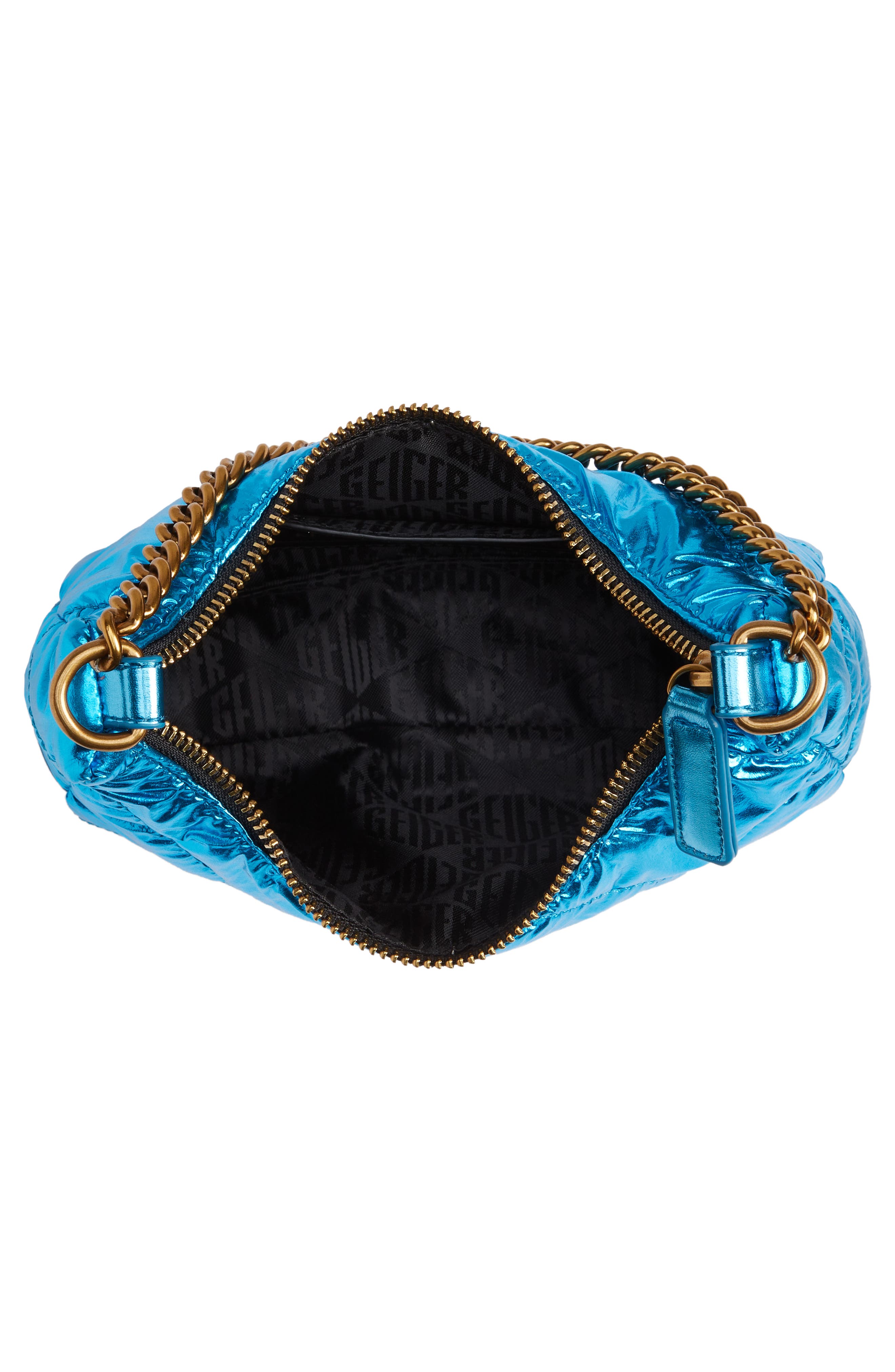 Kurt Geiger London Quilted Metallic Crossbody Bag, Alternate, color, 