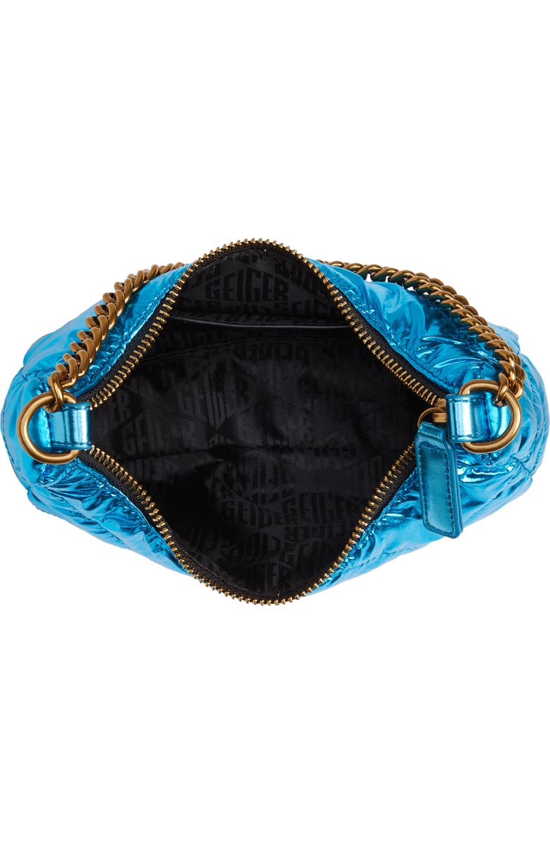 Kurt Geiger London Quilted Metallic Crossbody Bag, Alternate, color,