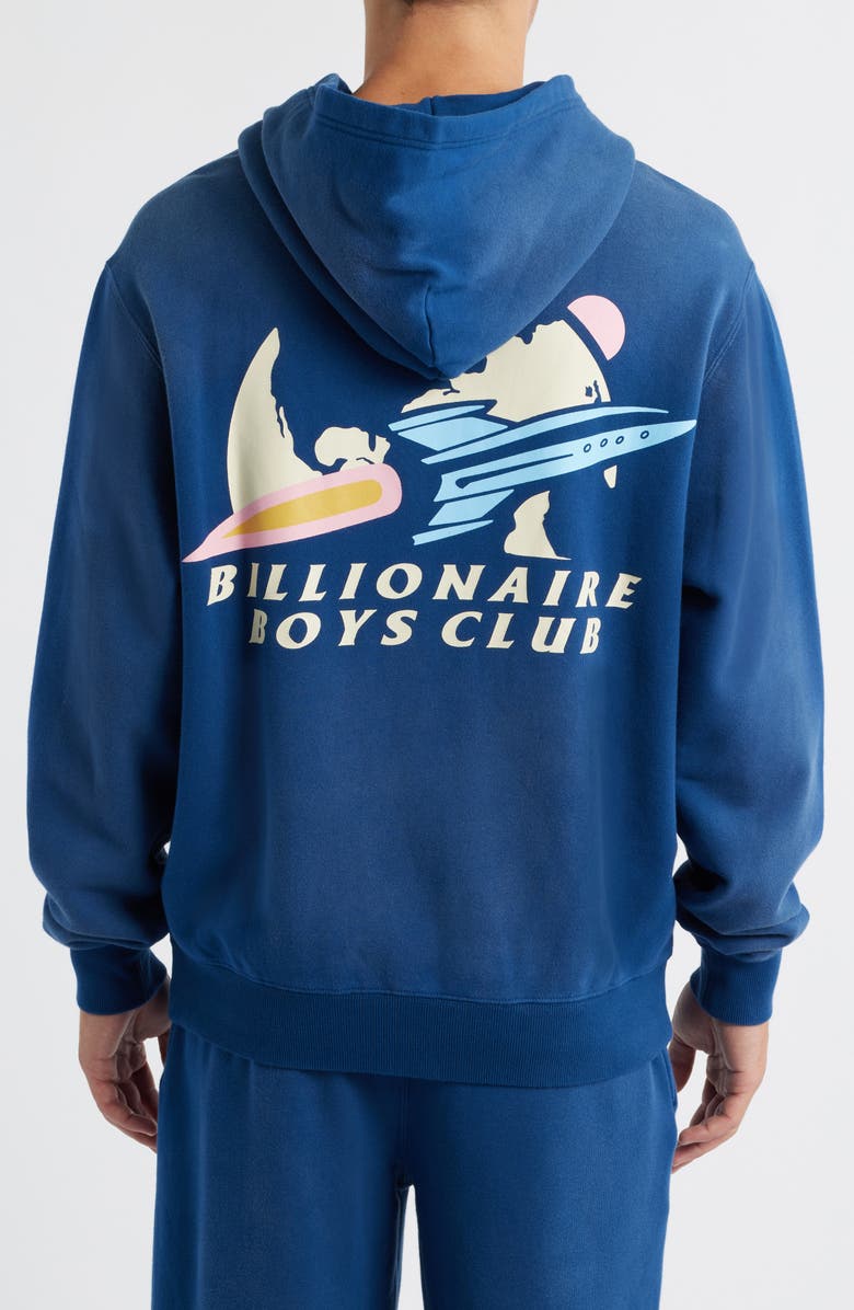 Billionaire Boys Club New World Graphic Hoodie, Alternate, color, Navy Peony