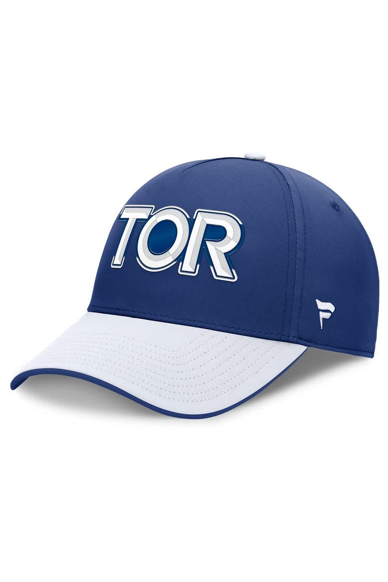 Men's Fanatics Blue/White Toronto Maple Leafs Authentic Pro Rink Team Code Flex Hat, Main, color, Blue