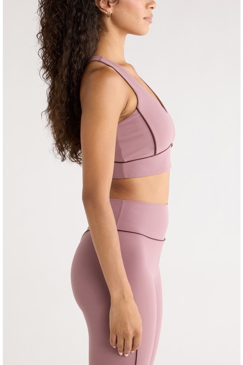 Studio Luxe Piped Sports Bra, Alternate, color, PURPLE SHAKE