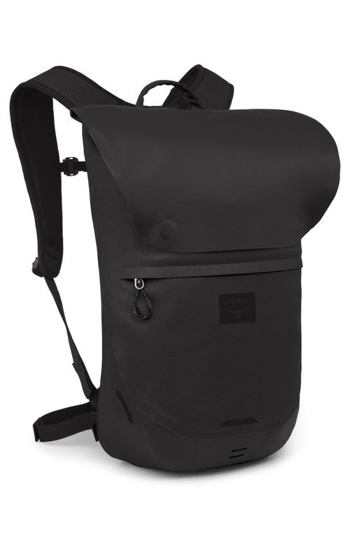 Osprey Metron Wp 25 Waterproof Roll Top Backpack In Raven Black