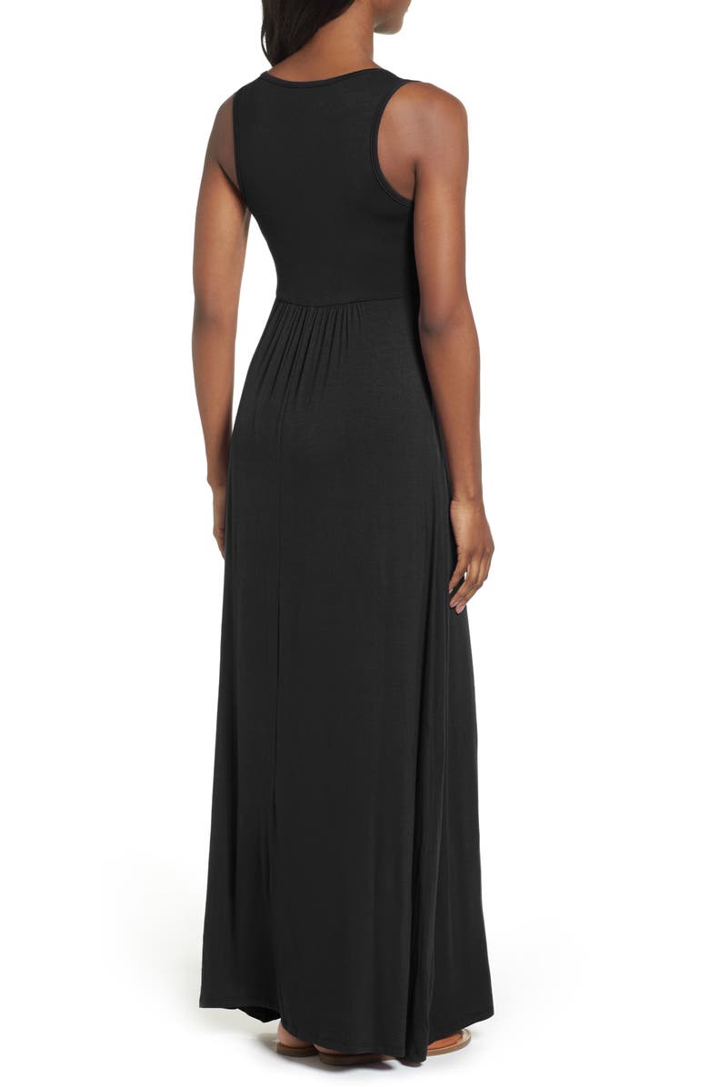 V-Neck Jersey Maxi Dress