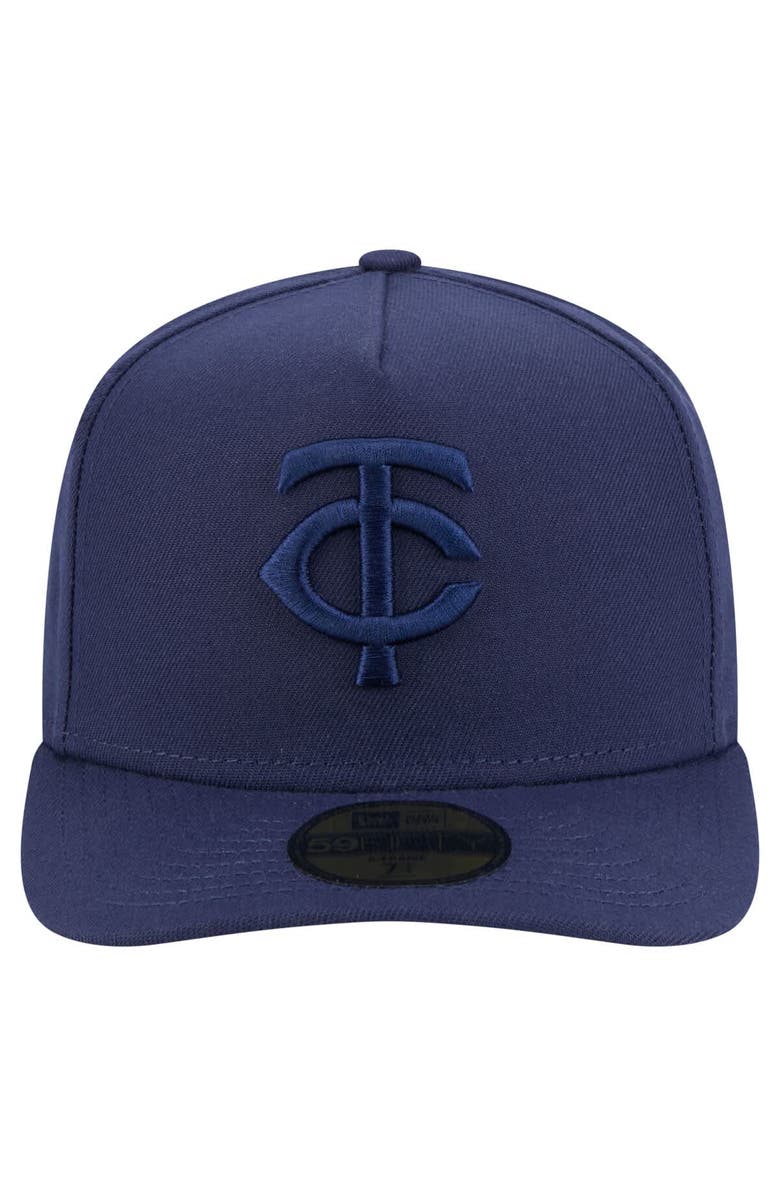 New Era Men's New Era Navy Minnesota Twins Color Pack A-Frame 59FIFTY Fitted Hat, Alternate, color, 