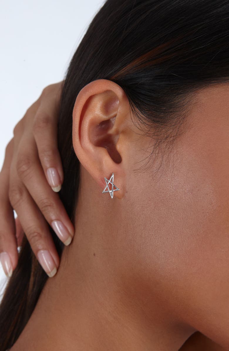 Lucy Quartermaine Sol Star Mini Studs, Alternate, color, Sterling Silver