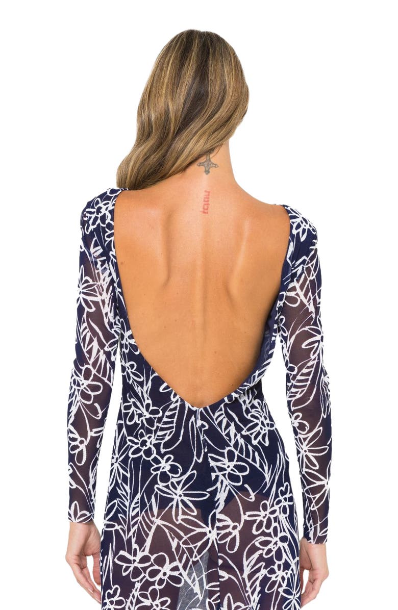 JBQ Gaia Dress, Alternate, color, Navy/White Floral