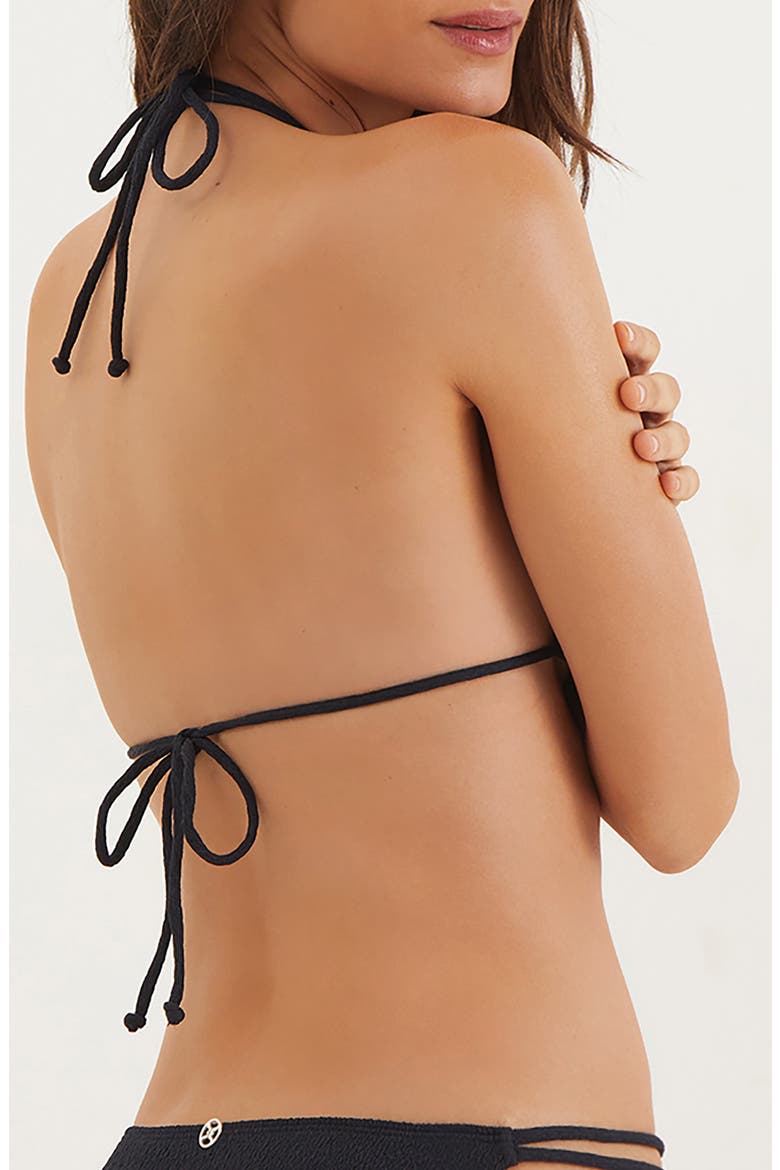 Firenze Sami Triangle String Bikini Top, Alternate, color, BLACK