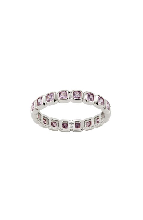 Cubic Zirconia Eternity Birthstone Ring