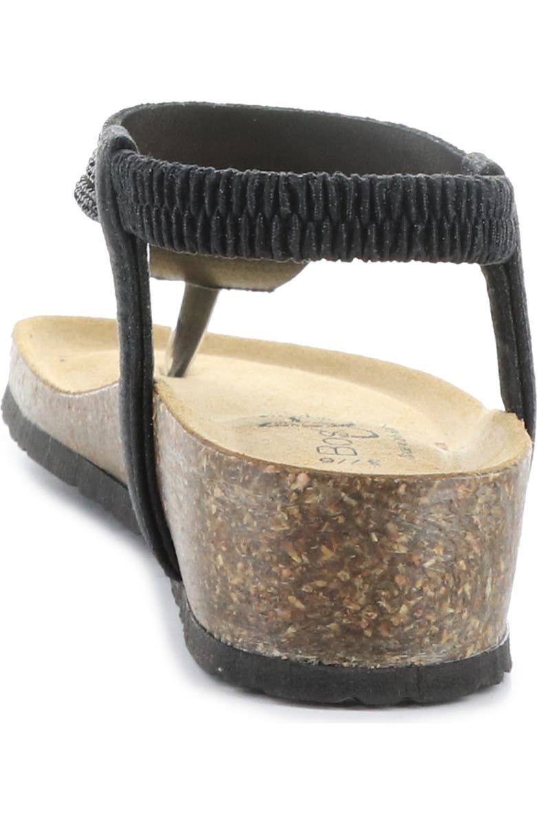 Bos. & Co. Lila Sandal, Alternate, color, Black Beaded Laminato