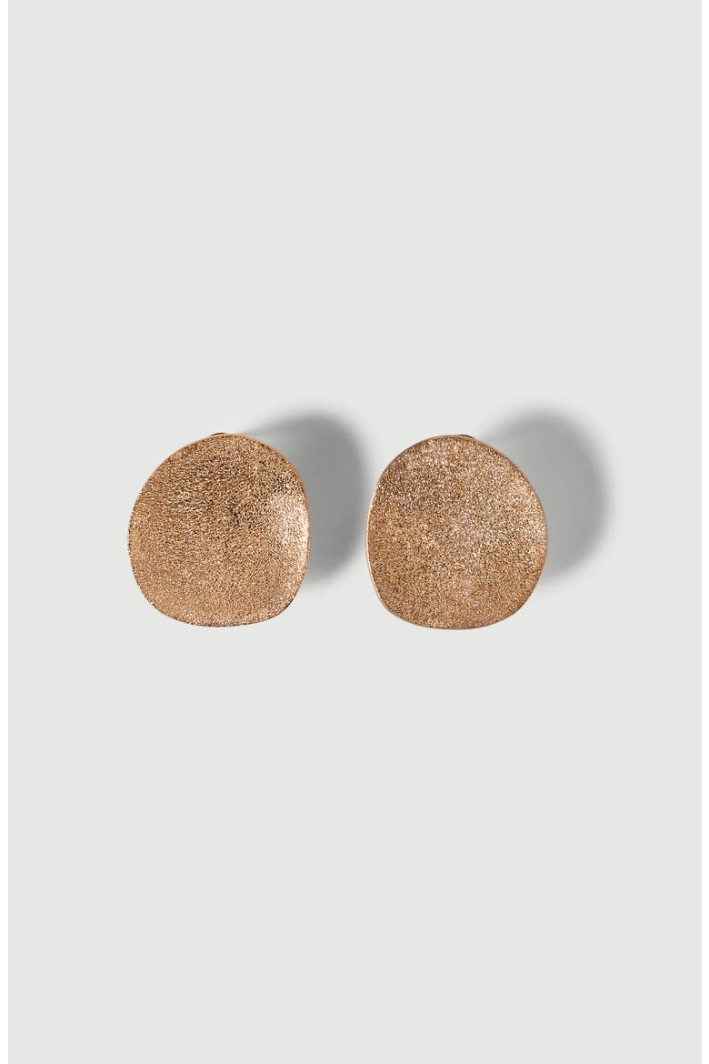Sterling Silver shimmer disc earrings, Main, color, Gold