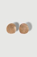 Brunello Cucinelli Sterling Silver shimmer disc earrings