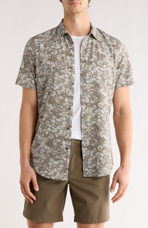 Field Floral Print Short Sleeve Shirt