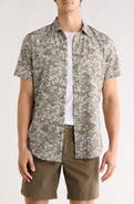 14th & Union Field Floral Print Short Sleeve Shirt