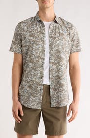 14th & Union Field Floral Performance Short Sleeve Shirt