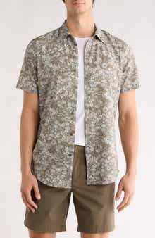 14th & Union Field Floral Performance Short Sleeve Shirt