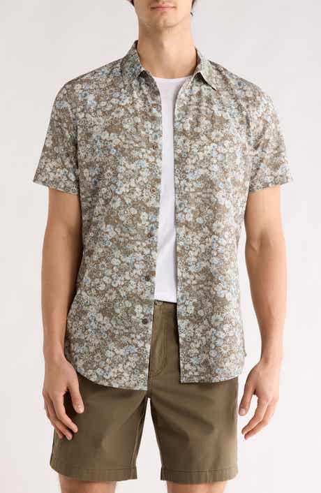 14th & Union Field Floral Print Short Sleeve Shirt