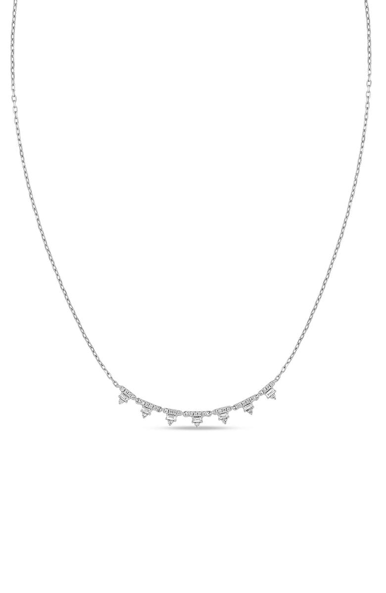 Bony Levy Gatsby 18K White Gold Diamond Frontal Necklace, Main, color, 