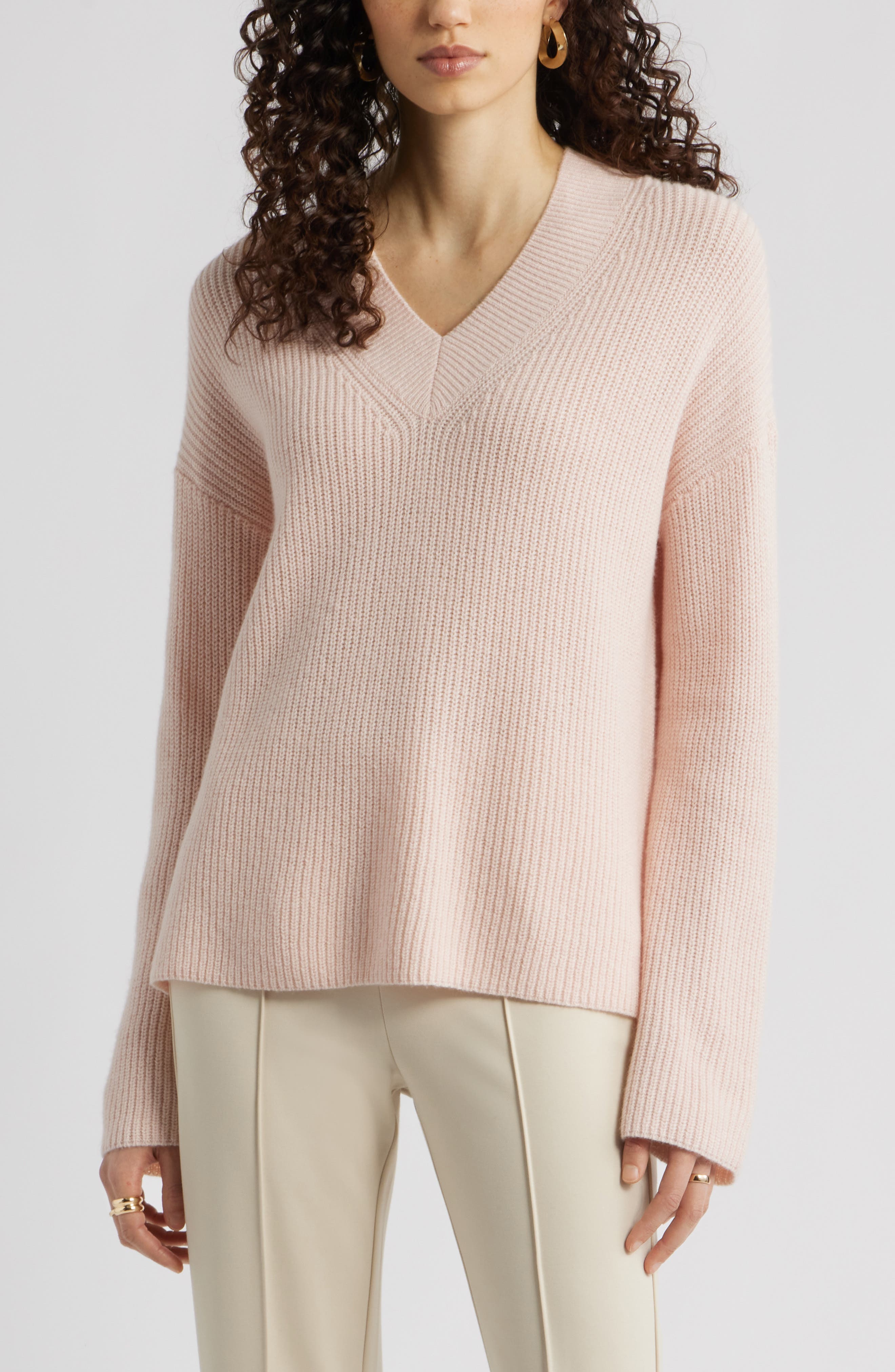 Relaxed Fit Wool & Cashmere Sweater