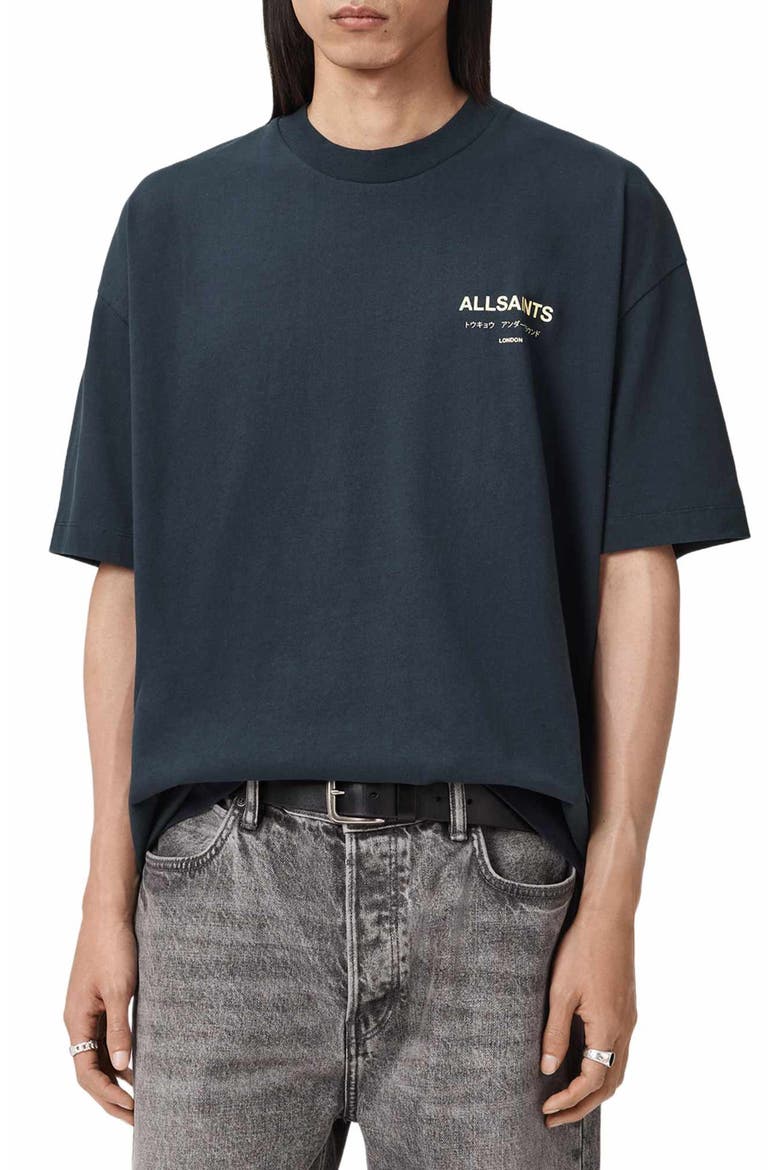 Underground Oversize Graphic T-Shirt, Alternate, color, MOONLIT BLUE