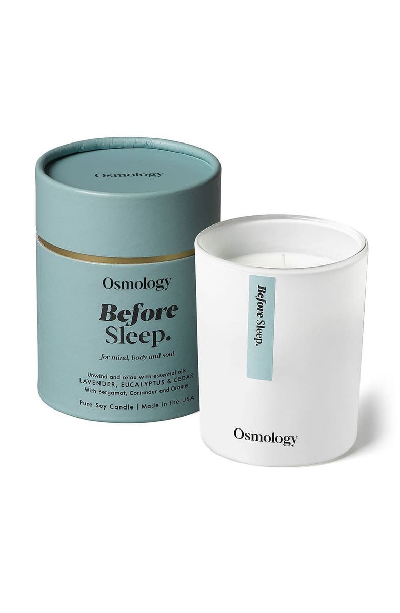 Osmology Before Sleep Scented Candle - Lavender Eucalyptus and Cedar, Main, color, Blue