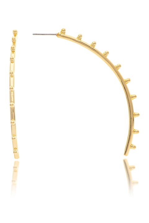 18K Gold Plated Beaded Earrings