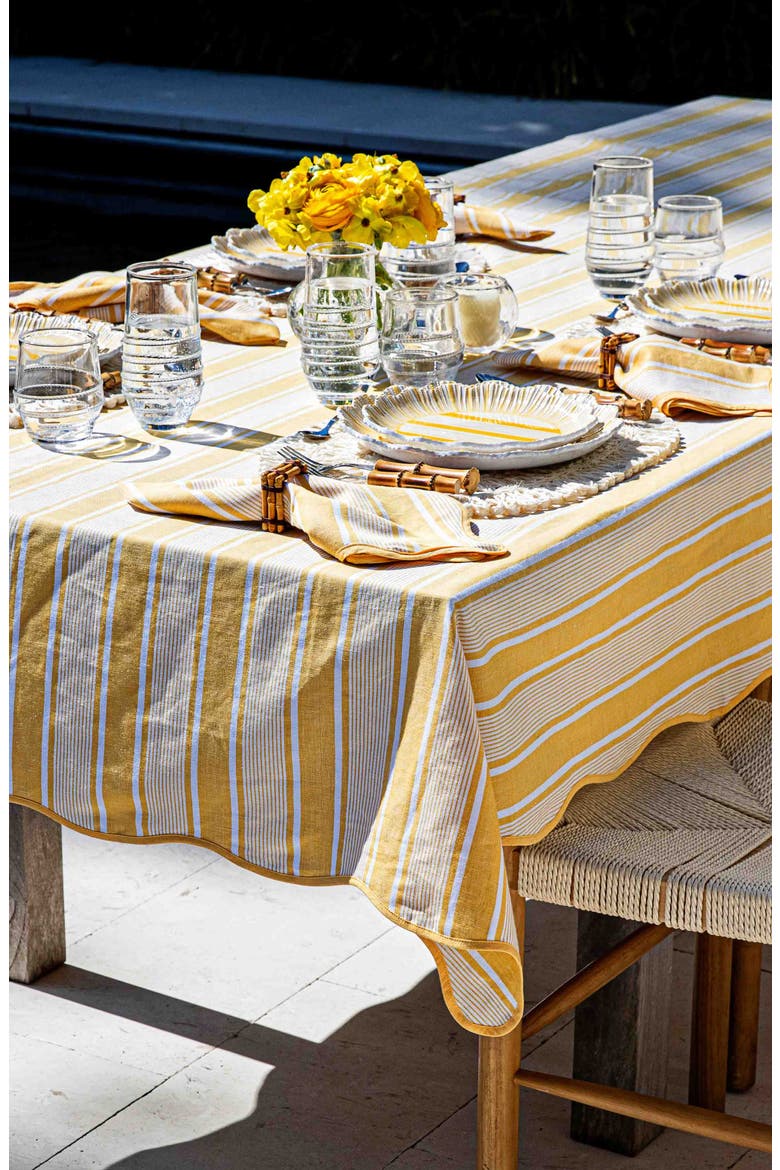 Cabana Tablecloth, Alternate, color, SUNSHINE