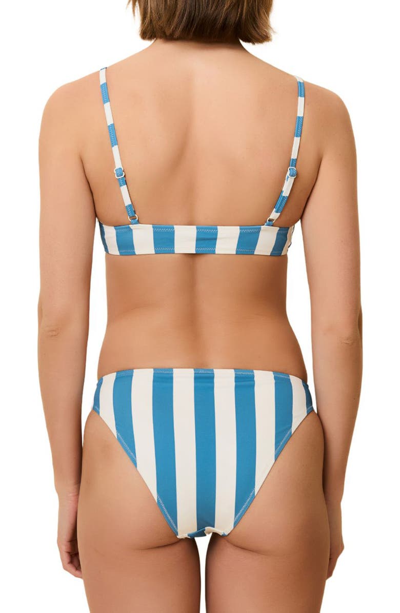 Solid & Striped The Rachel Stripe Swim Top, Alternate, color, French Blue