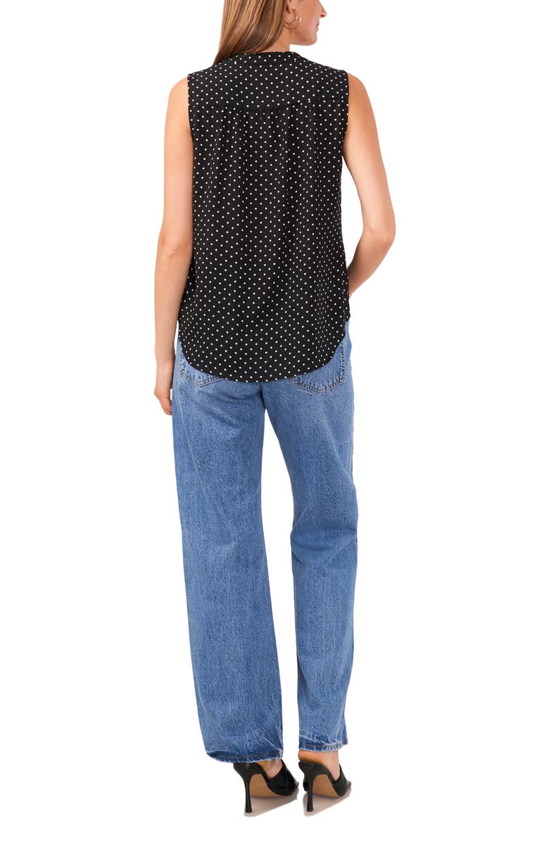 Vince Camuto Polka Dot Sleeveless Blouse, Alternate, color, 