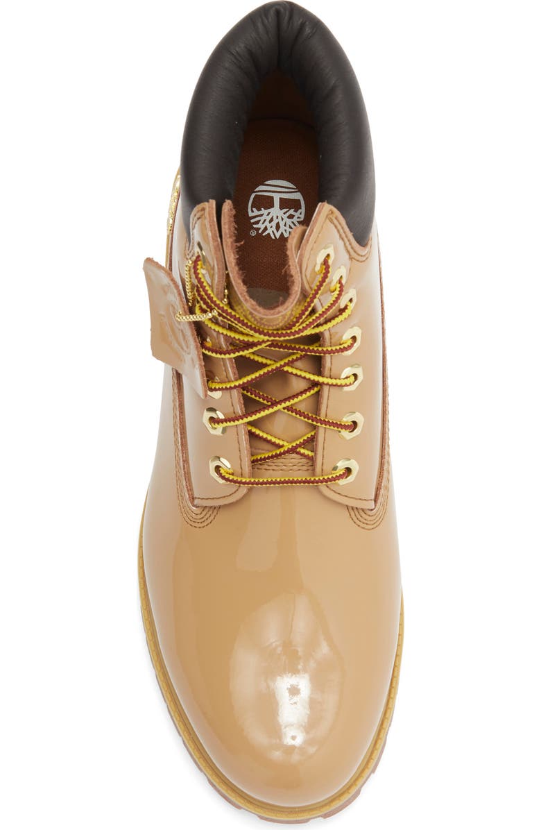 Timberland Premium 6-Inch Waterproof Patent Boot, Alternate, color, Medium Brown Patent Leather