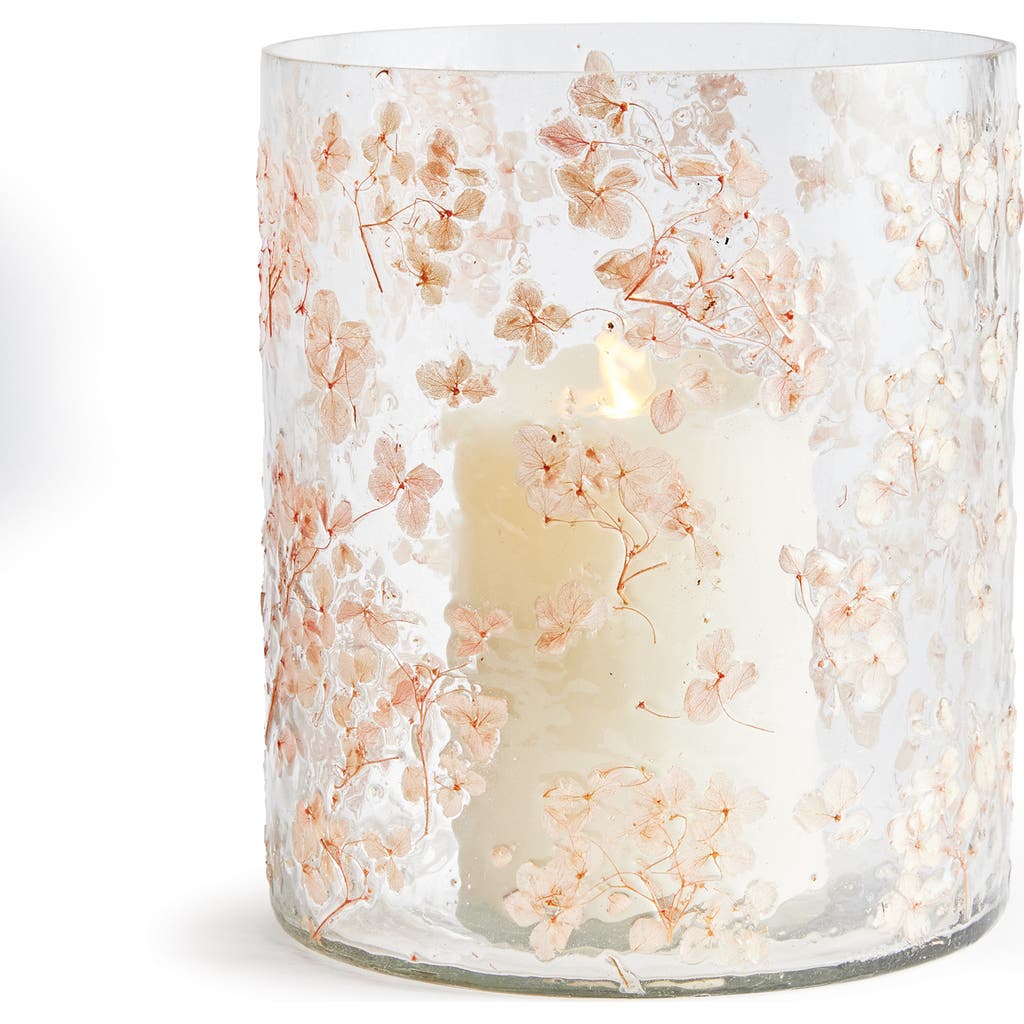 Napa Home & Garden Petite Blossoms Hurricane Candle Holder Large In Pink