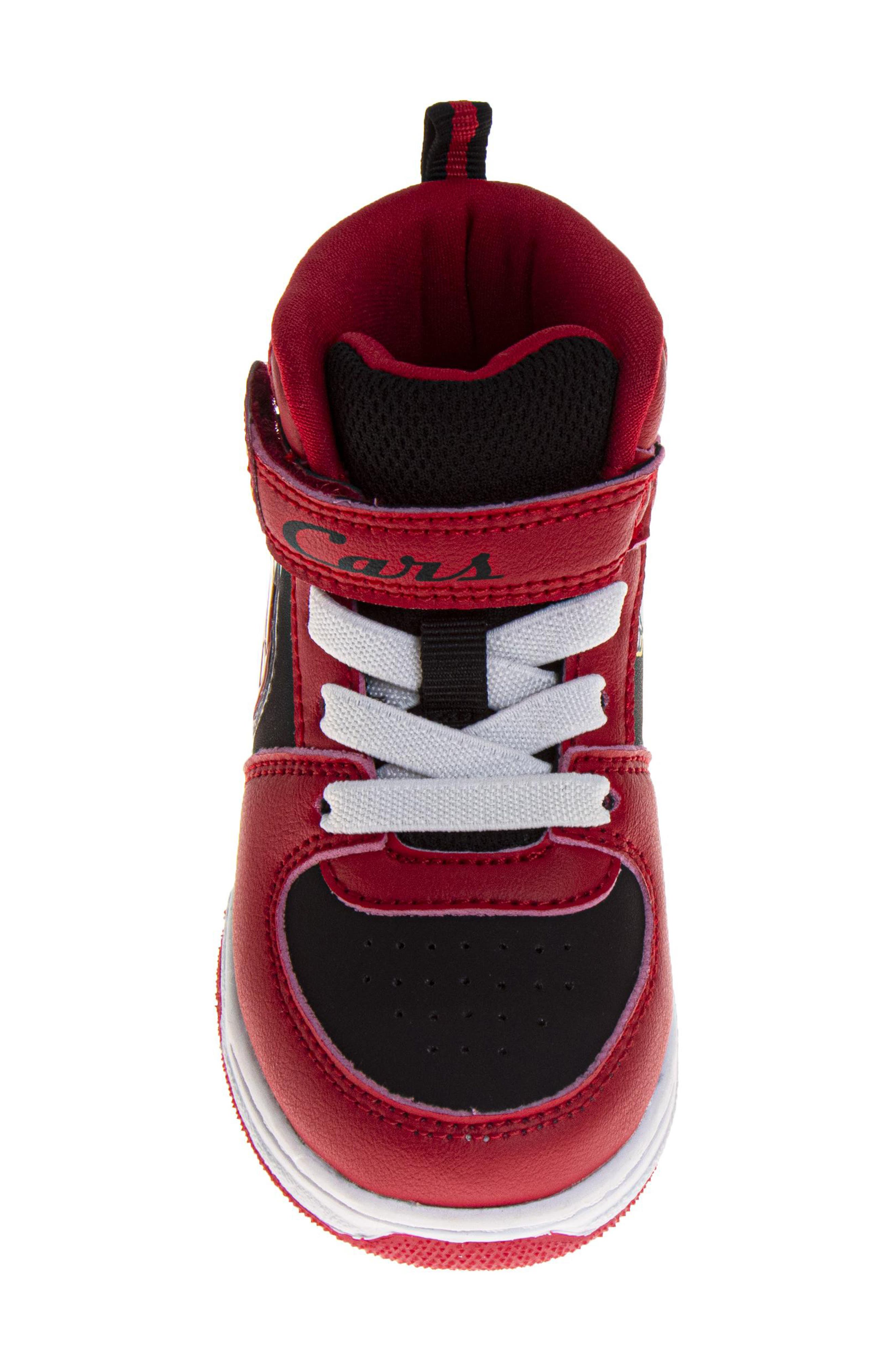 Kids' Disney Pixar Lightning Speed High Top Sneaker, Alternate, color, RED