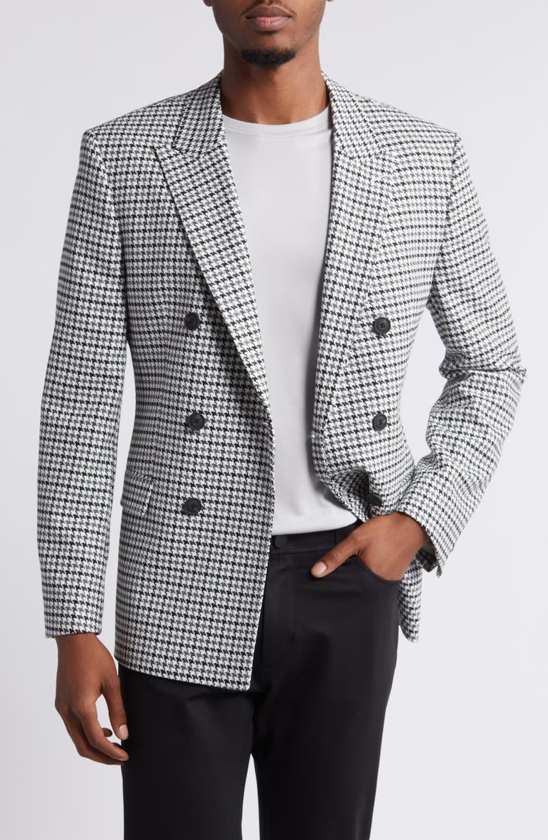 HUGO Arti Extra Slim Fit Houndstooth Stretch Sport Coat, Main, color, 