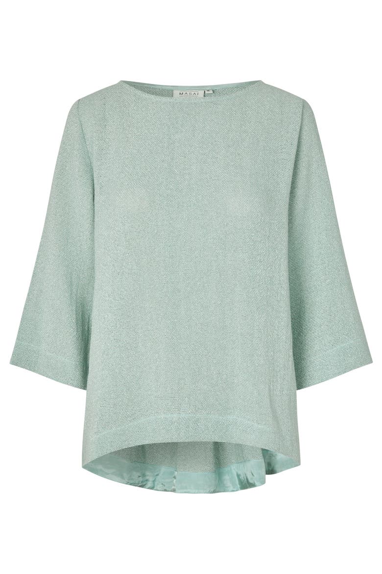 Boatneck Tunic Blouse, Alternate, color, Ether
