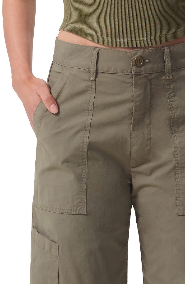 AGOLDE Daria High Waist Crop Wide Leg Twill Utility Pants, Alternate, color,