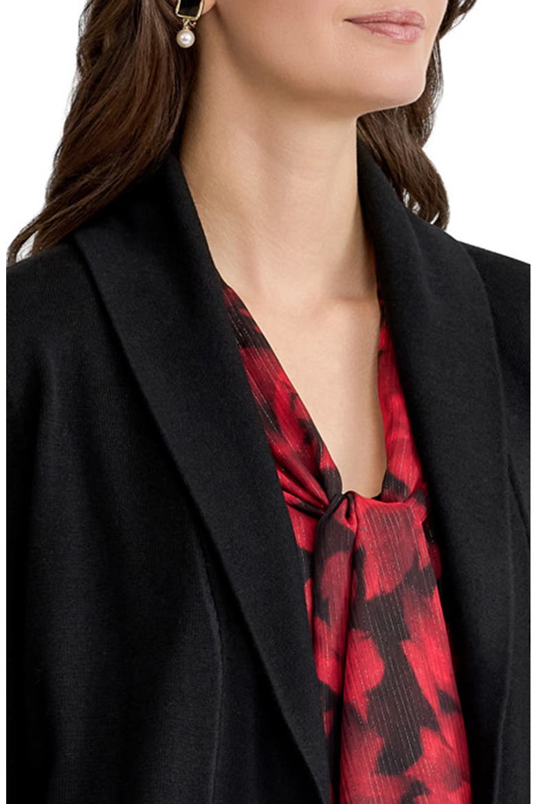 Turn Back Collar Cardigan, Alternate, color, BLACK