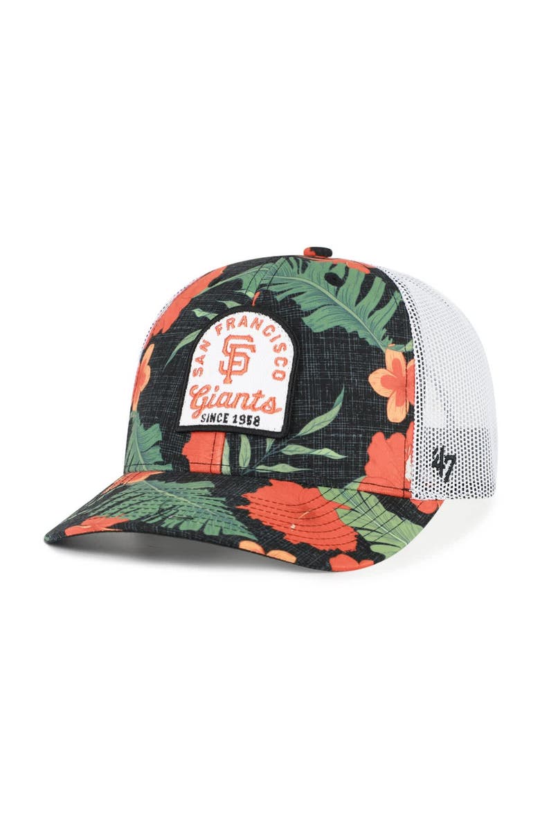 '47 Men's '47  Black San Francisco Giants Tei Beachside Adjustable Trucker Hat, Main, color, Black