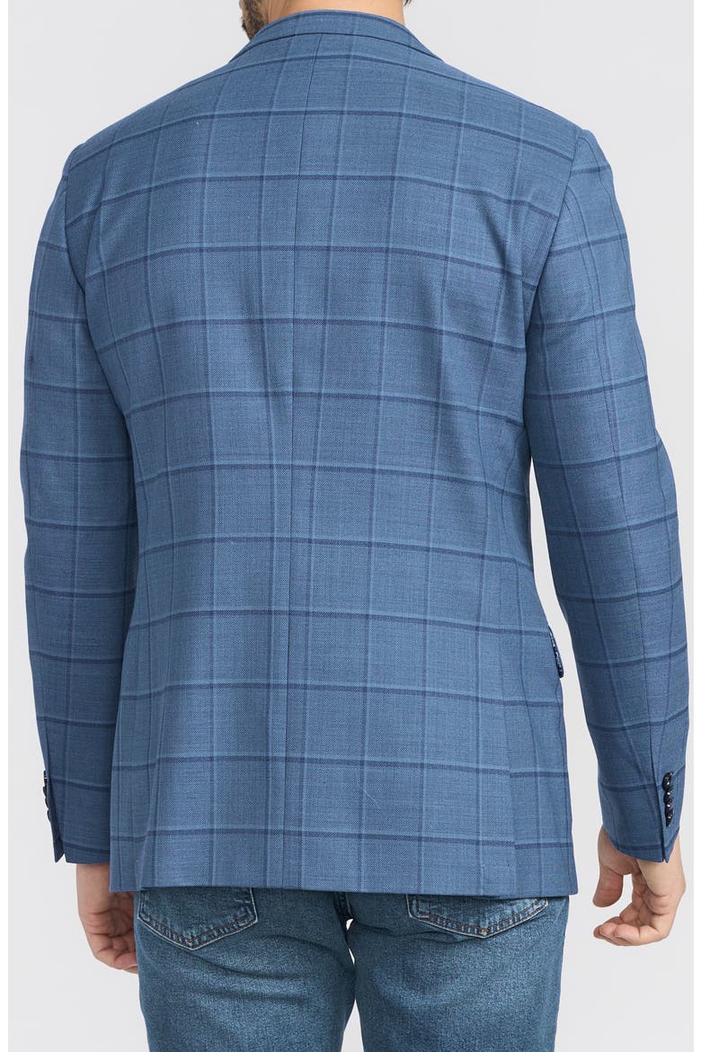 Windowpane Wool Blend Sport Coat, Alternate, color, BLUE