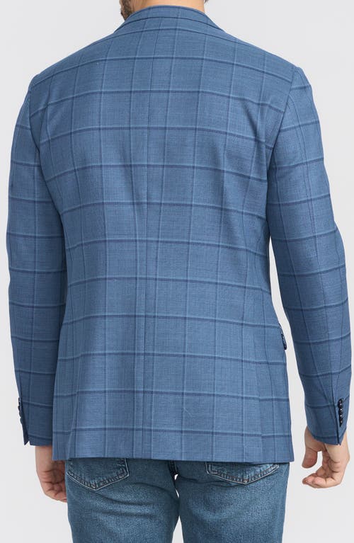 Cricketeer Windowpane Wool Blend Sport Coat In Blue