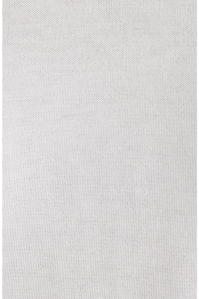 Crop Short Sleeve Cotton & Silk Polo Sweater, Alternate, color, IVORY
