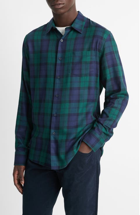 Castaic Plaid Button-Up Shirt