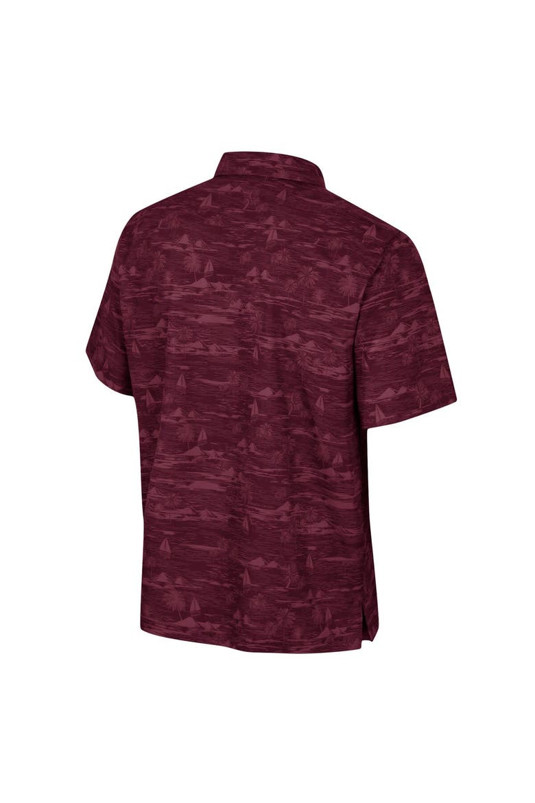 Men's Colosseum Maroon Arizona State Sun Devils Ozark Button-Up Shirt, Alternate, color, Maroon