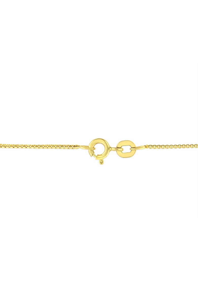 14K Yellow Gold Plated Silver 1/2 Cttw Diamond Solitaire Milgrain Pendant Necklace, Alternate, color, Yellow