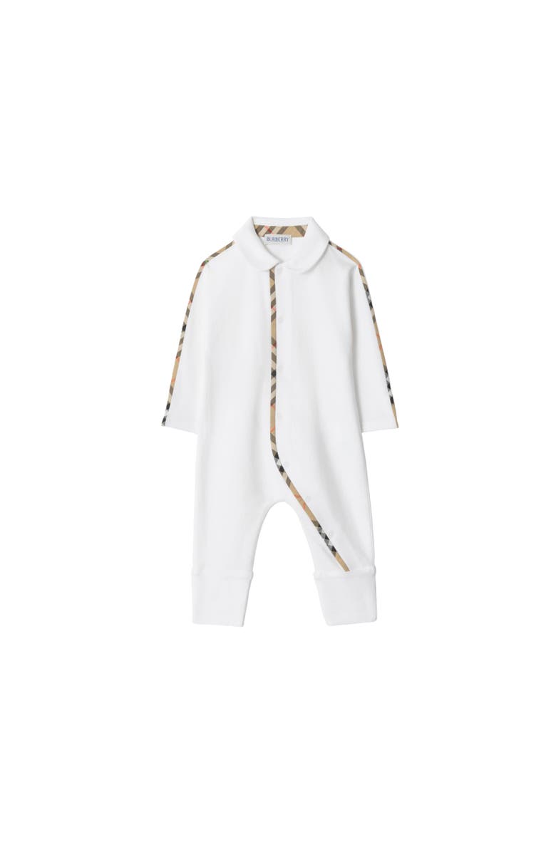 Burberry Stretch Cotton Three-piece Baby Gift Set, Alternate, color, White