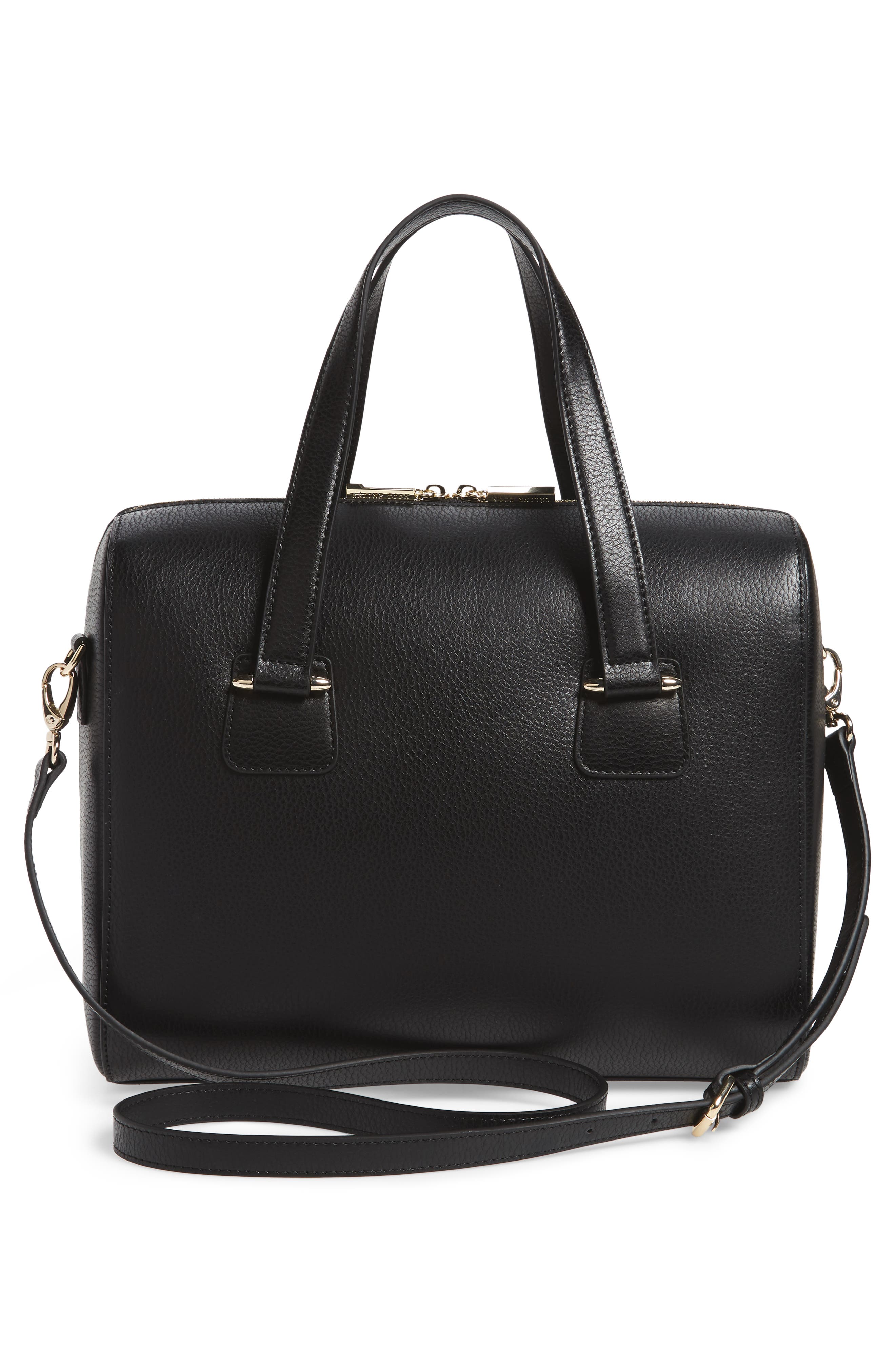 CELINE DION Triad Leather Satchel, Alternate, color, 