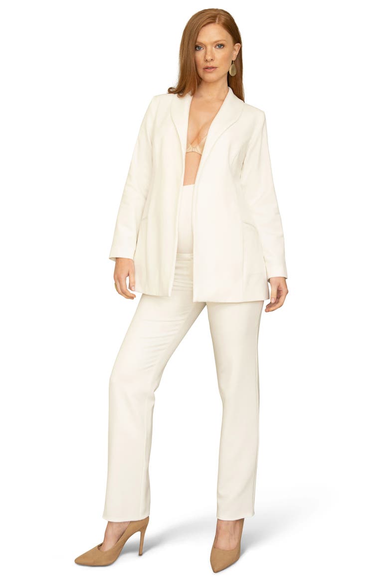 Mya Soft Tailored Jacket, Alternate, color, IVORY
