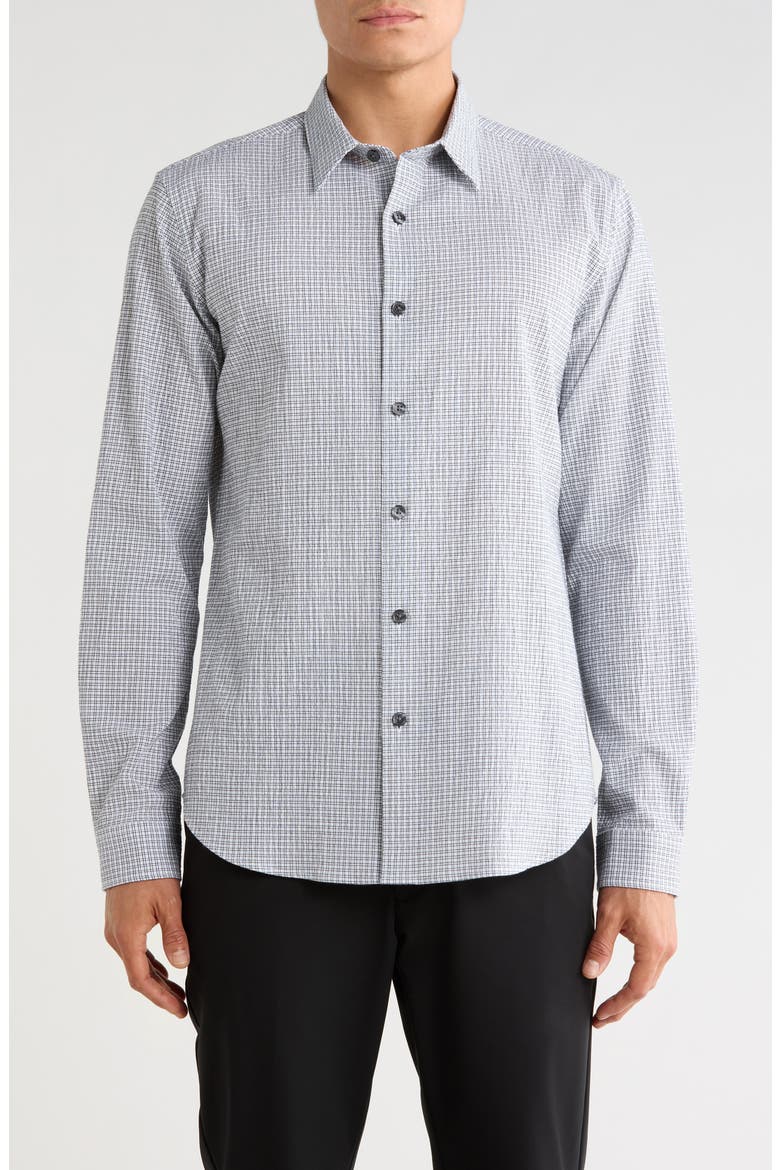 Rammy Poplin Button-Up Shirt, Main, color, BLTC/WHT