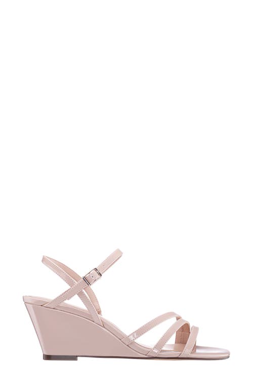 Nina Santana Ankle Strap Wedge Sandal In Beige